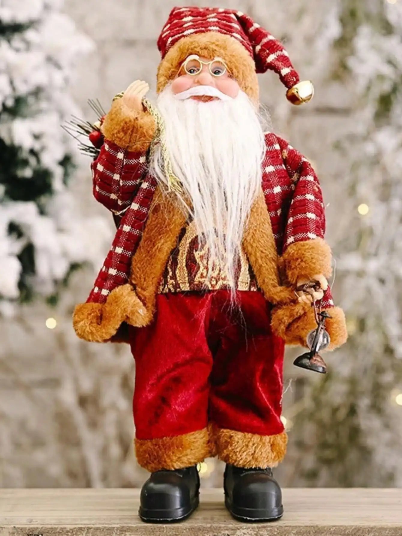 Festive 12 Santa: Gold & Silver Holiday Decor
