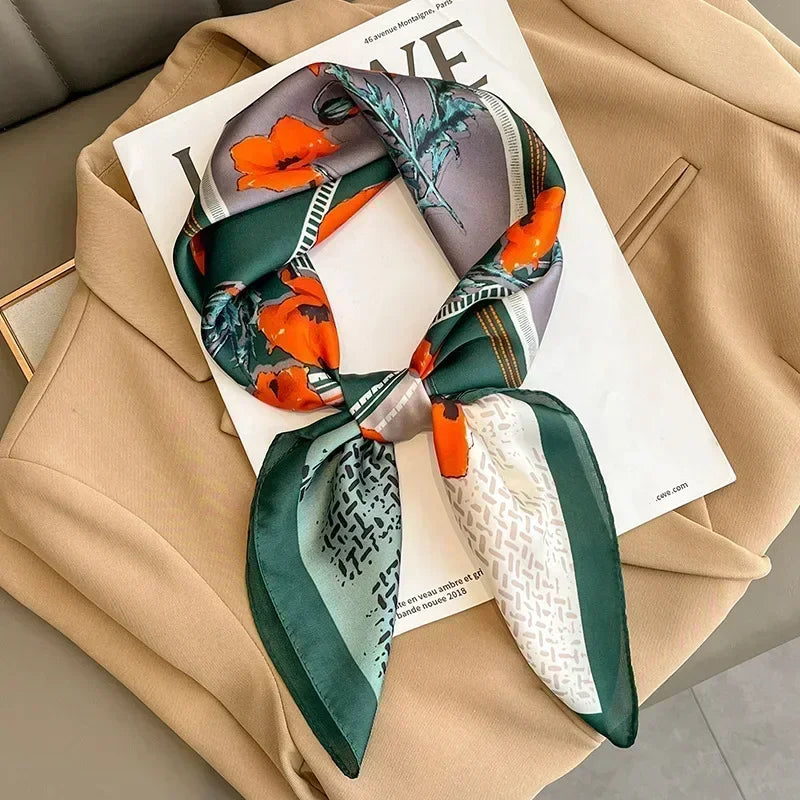 Foulard Luxe Satiné Équestre pour Femme