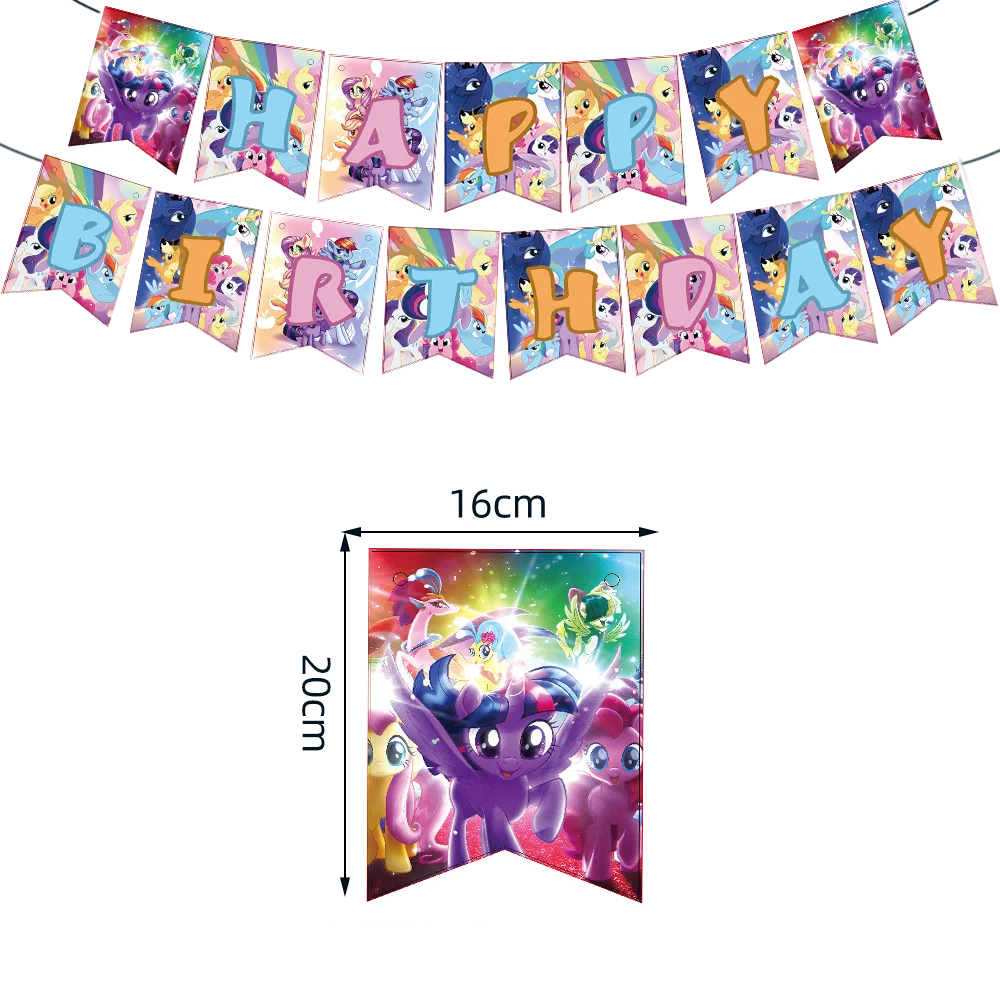 Ensemble Petit Poney Vaisselle Anniversaire Enfant