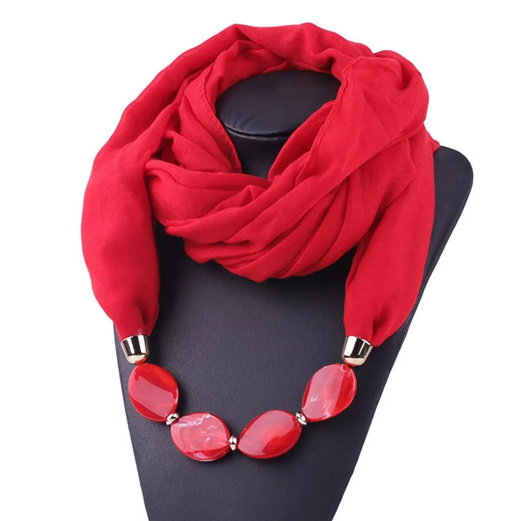 Ethnic Chic Scarf & Pendant Set for Women