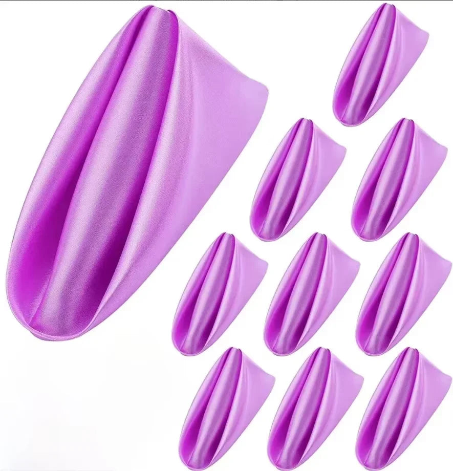 Serviettes carrées coton satin lavables 43x43cm