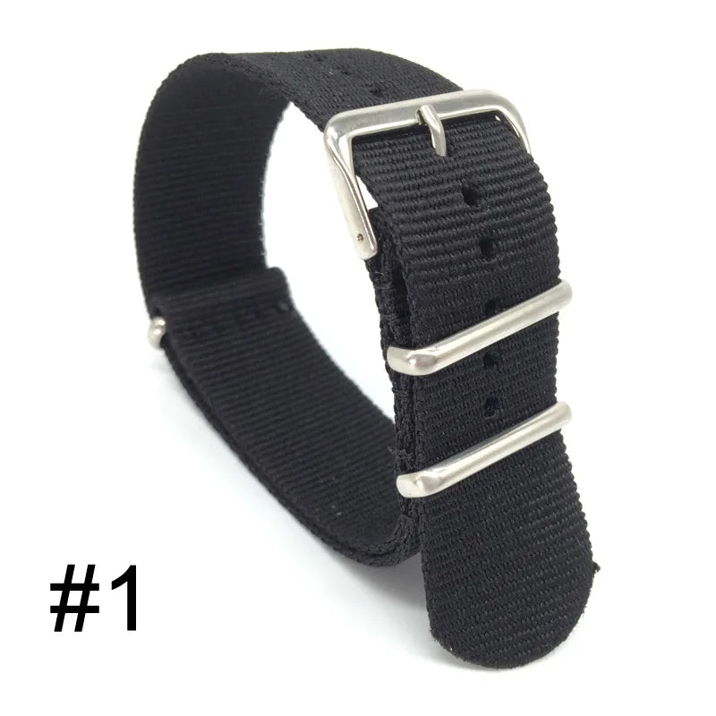 Nylon Woven Watch Strap & Belt Accessory - Grey Yellow