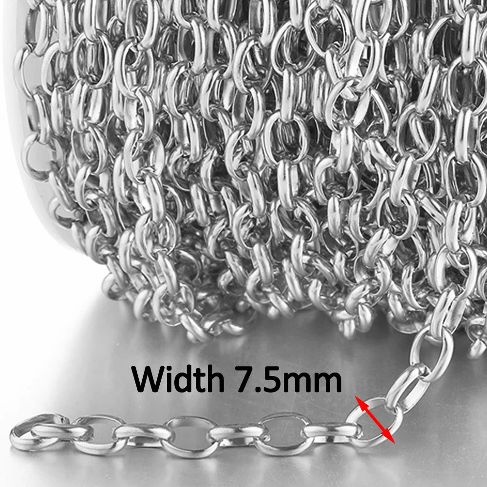 Stainless Steel Star Link Chain for DIY Jewelry