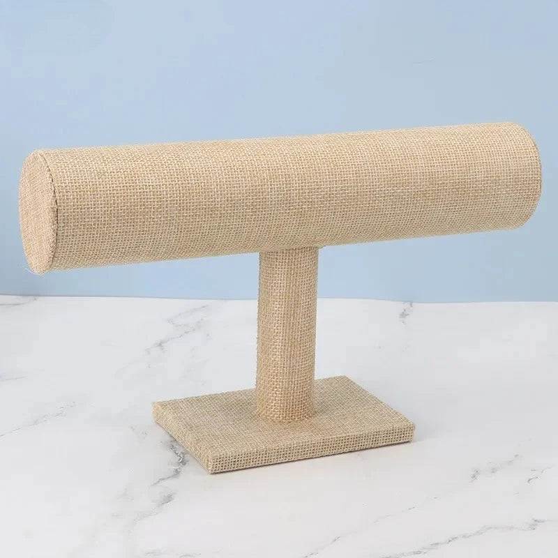 Support Bijoux Velours T-Bar Élégant