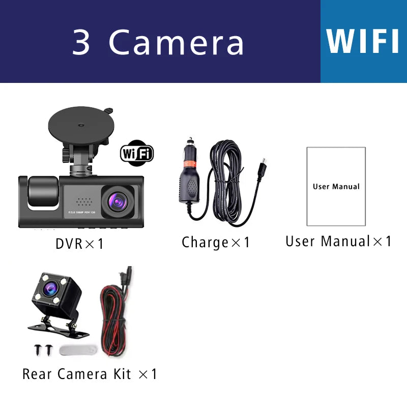 DashCam 3C WiFi 1080P - Enregistreur Auto