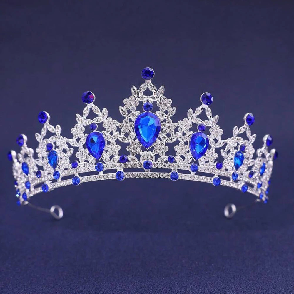 Couronne Élégante en Cristal pour Mariage et Fêtes