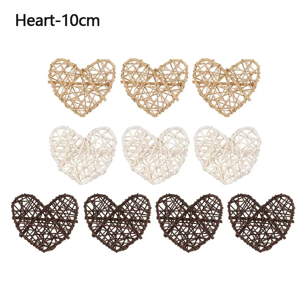 Étoiles en Rotin: Boules Décoratives 10pcs