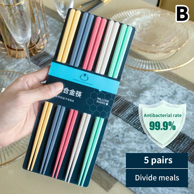 Baguettes Écologiques Multi-usages - 5 Paires Réutilisables