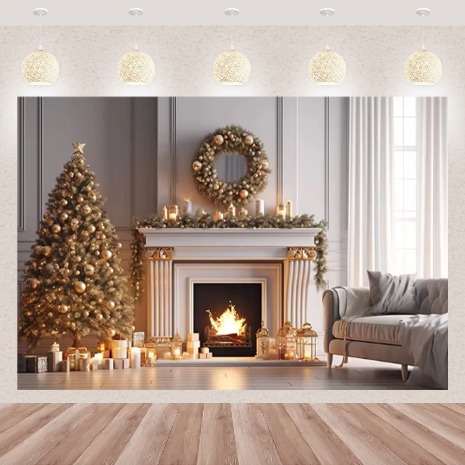 Décor Photo Hiver : Arbre & Fenêtre