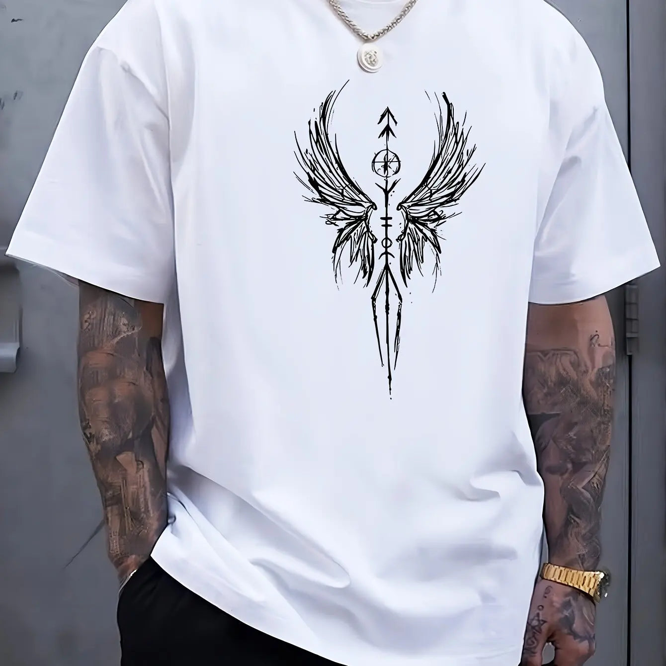 Graphic Cotton Tee for Men - Casual Summer Style