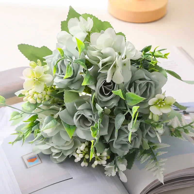 Bouquet de Roses Artificielles Élégantes pour Intérieur