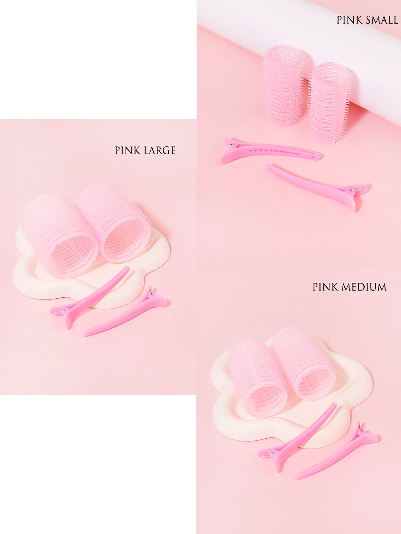 Bigoudis portables auto-adhésifs 4 pièces élégants