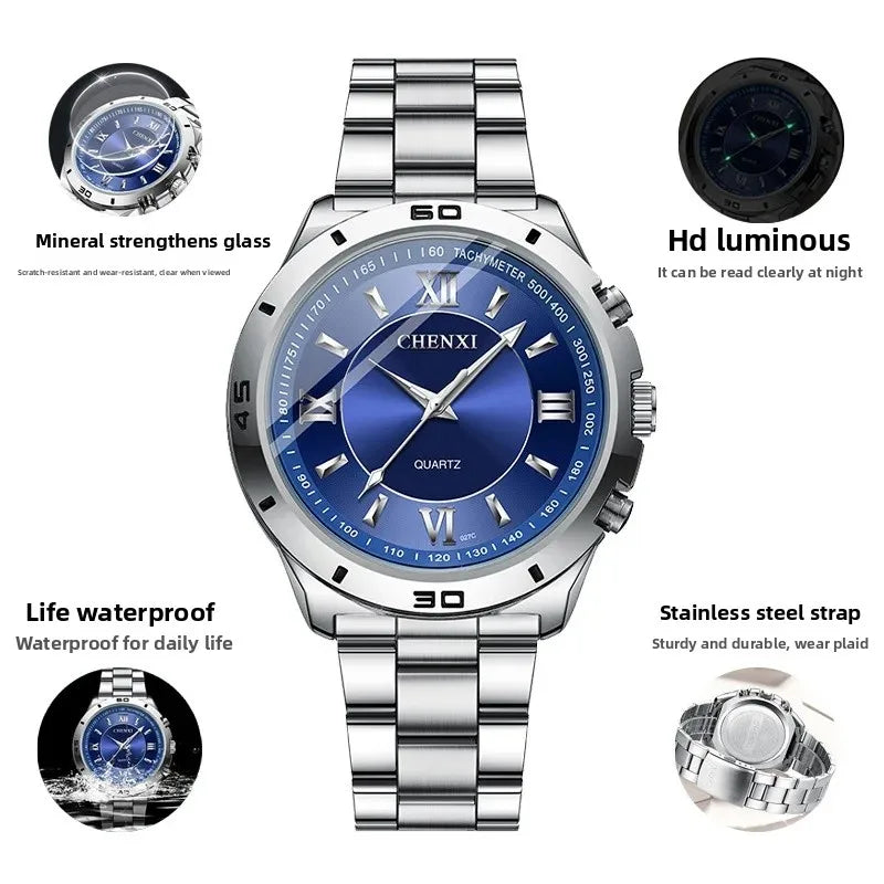 Couple Luxe: Montres Étanches en Acier Élégant