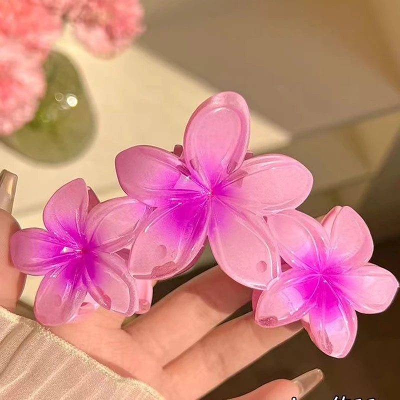Fleurs Plumeria - Pinces à Cheveux Colorées