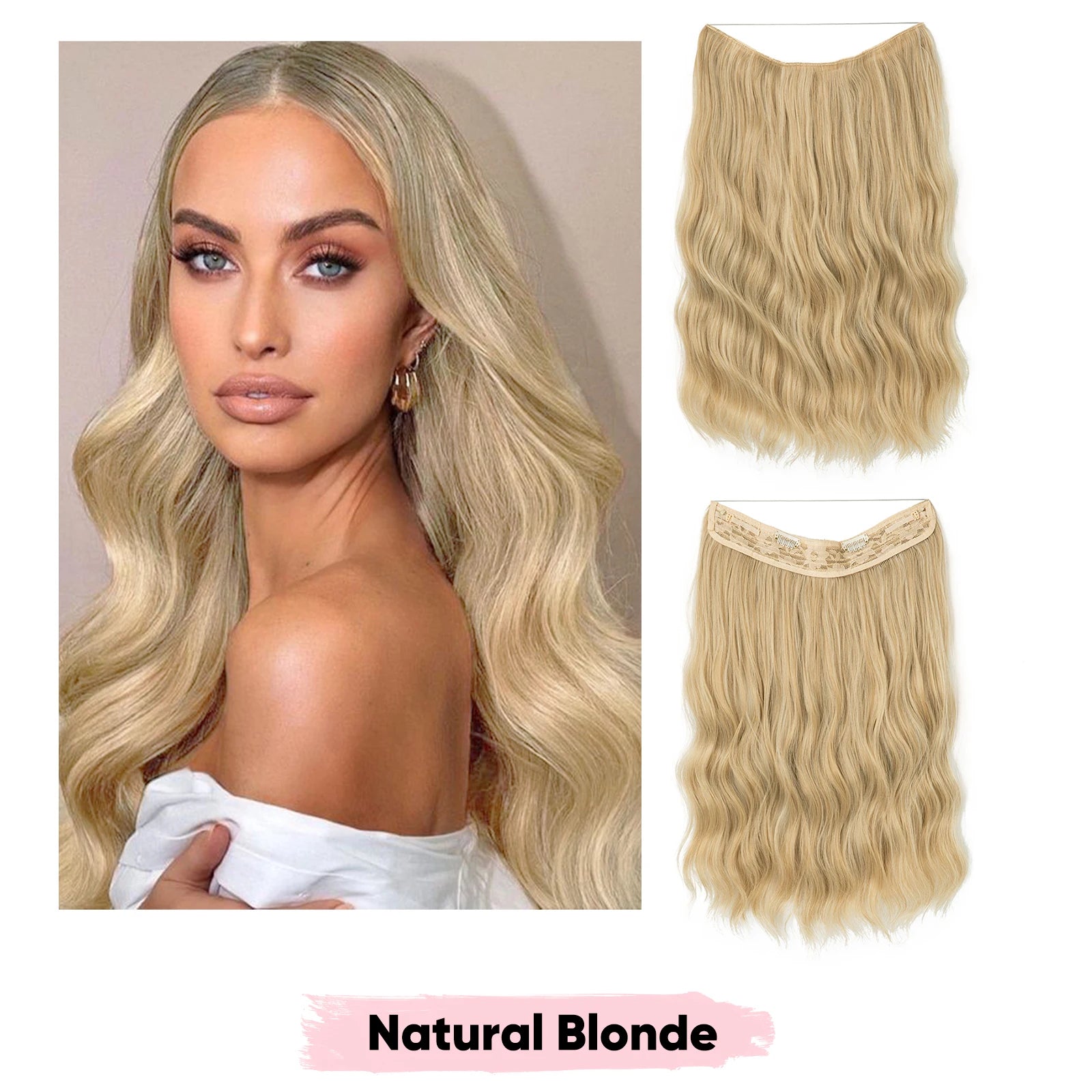 Extensions Clip-in SARLA - Ombre Blonde Naturelle