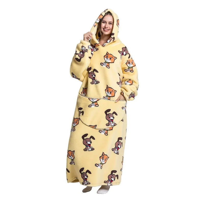 Ultra Couverture à Capuche Cocooning Hiver Unisexe