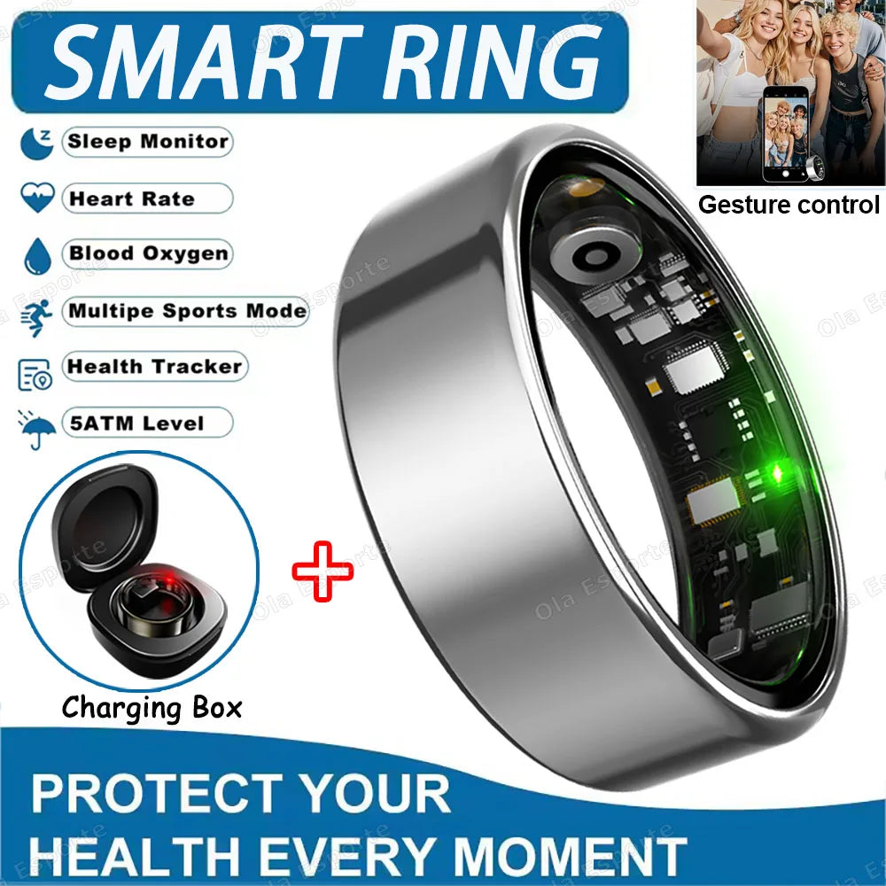 Smart Health Ring: Sleek Wellness Tracker