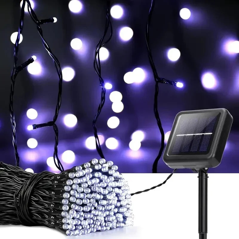Starry Solar LED Garland: 8 Modes, Waterproof, 300 LEDs