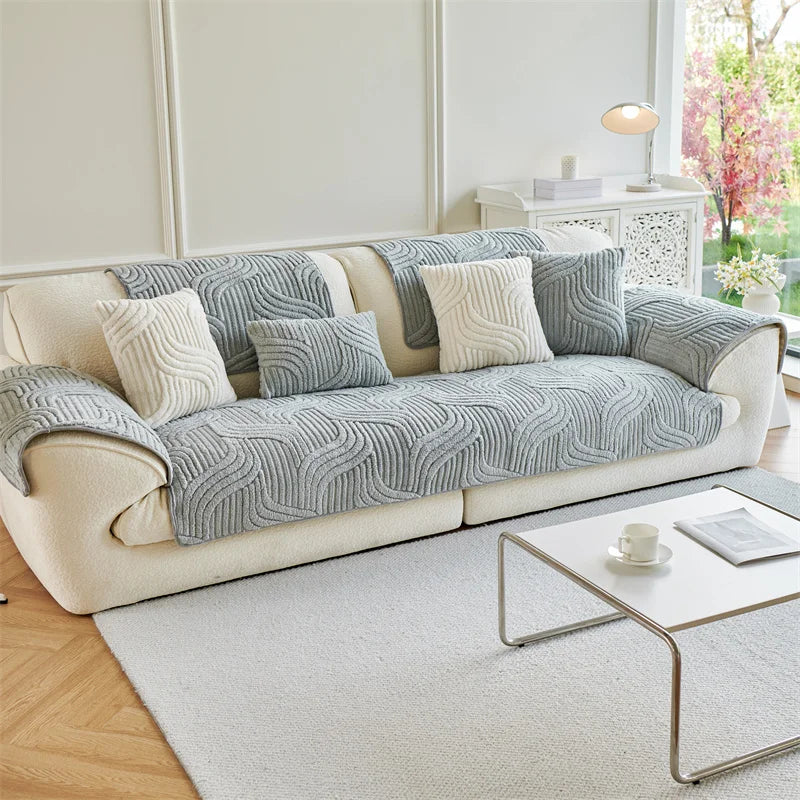 Coussin Chat Velours Jacquard Hiver Doux et Moderne