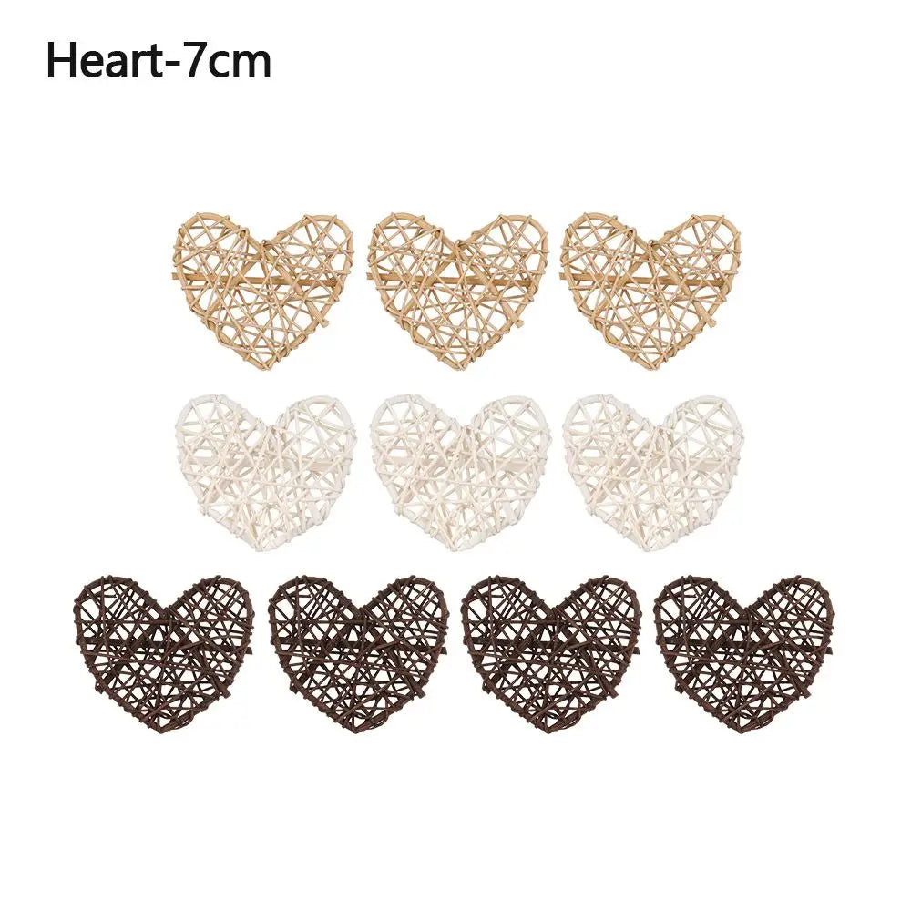 Étoiles en Rotin: Boules Décoratives 10pcs