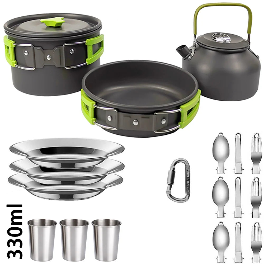 Cuisine Nomade: Kit Compact en Aluminium pour 2-3
