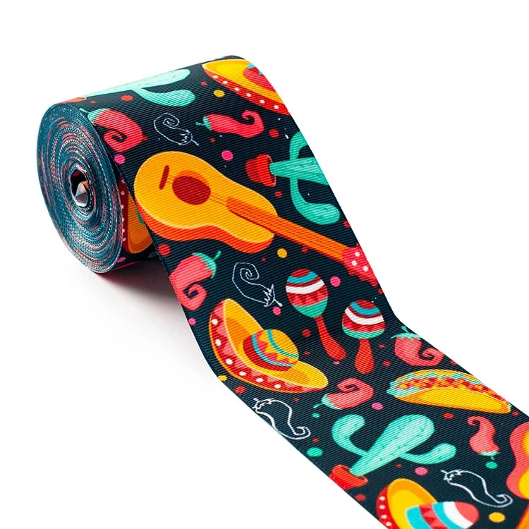 Ribbons Fleurs Mexicaines en Grosgrain - 5 Yards