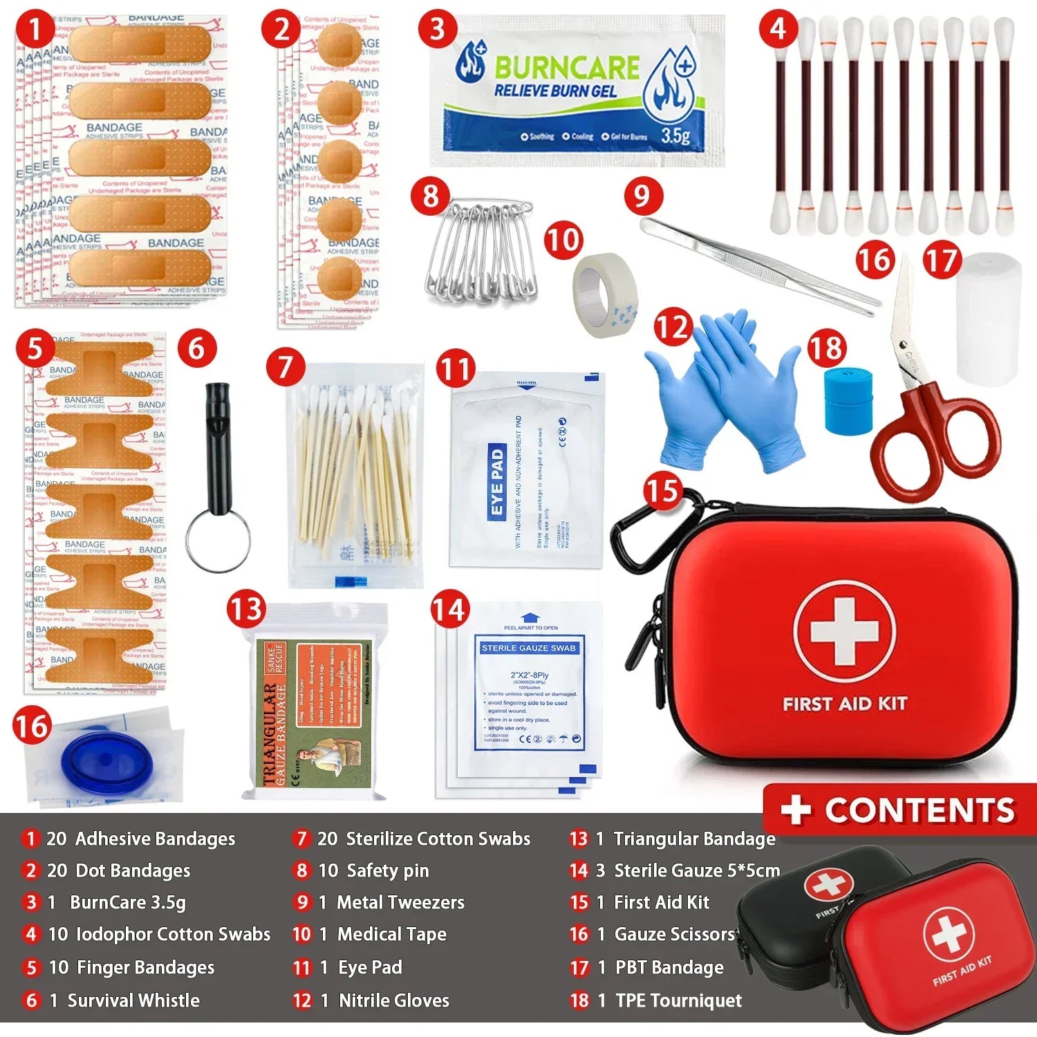 Trousse Secours Outdoor 330P - Kit Urgence Camping