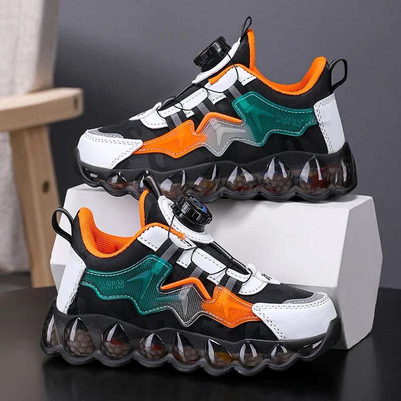 Baskets Cuir Enfant Respira Sport Décontracté