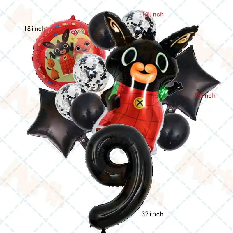 Fête Lapin Rouge et Noir