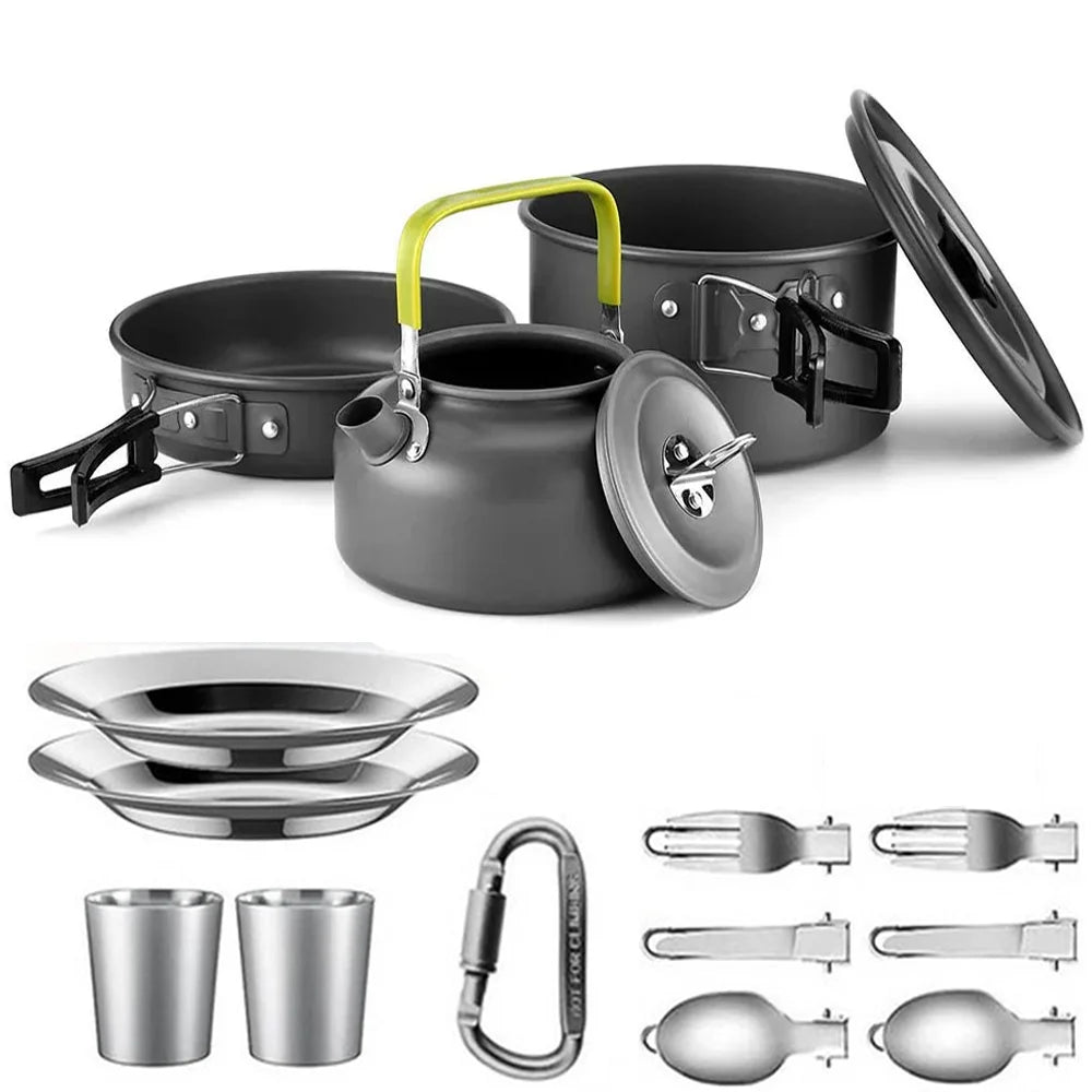 Cuisine Nomade: Kit Compact en Aluminium pour 2-3