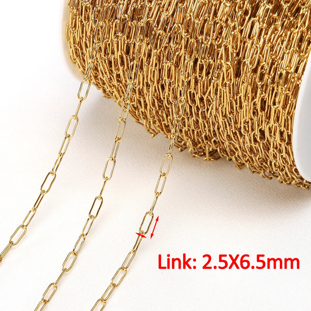Stainless Steel Star Link Chain for DIY Jewelry