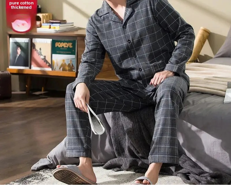 Pyjama Luxe Coton Homme - Confort Automnal