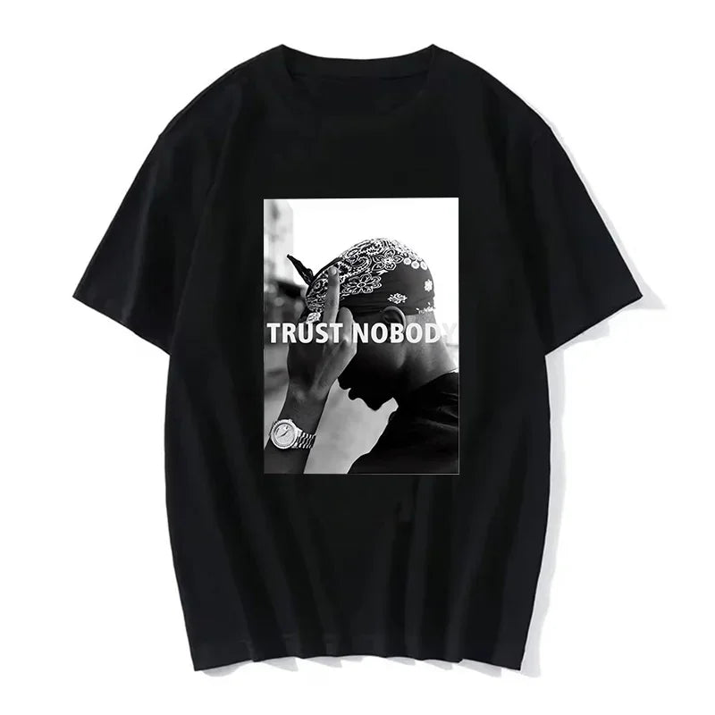 T-shirt Hip Hop Tupac Street Style