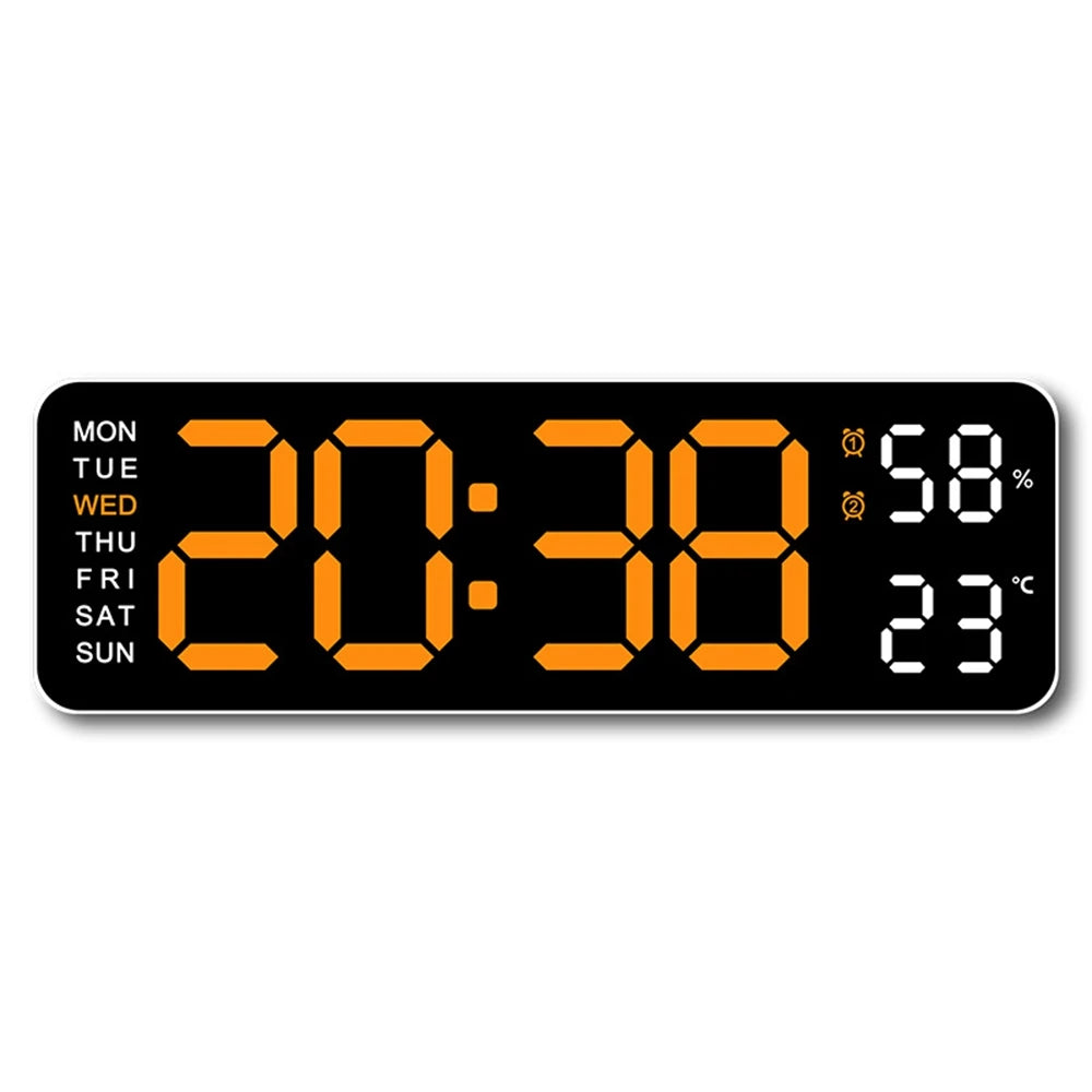 Horloge LED Murale Multifonction Température & Humidité
