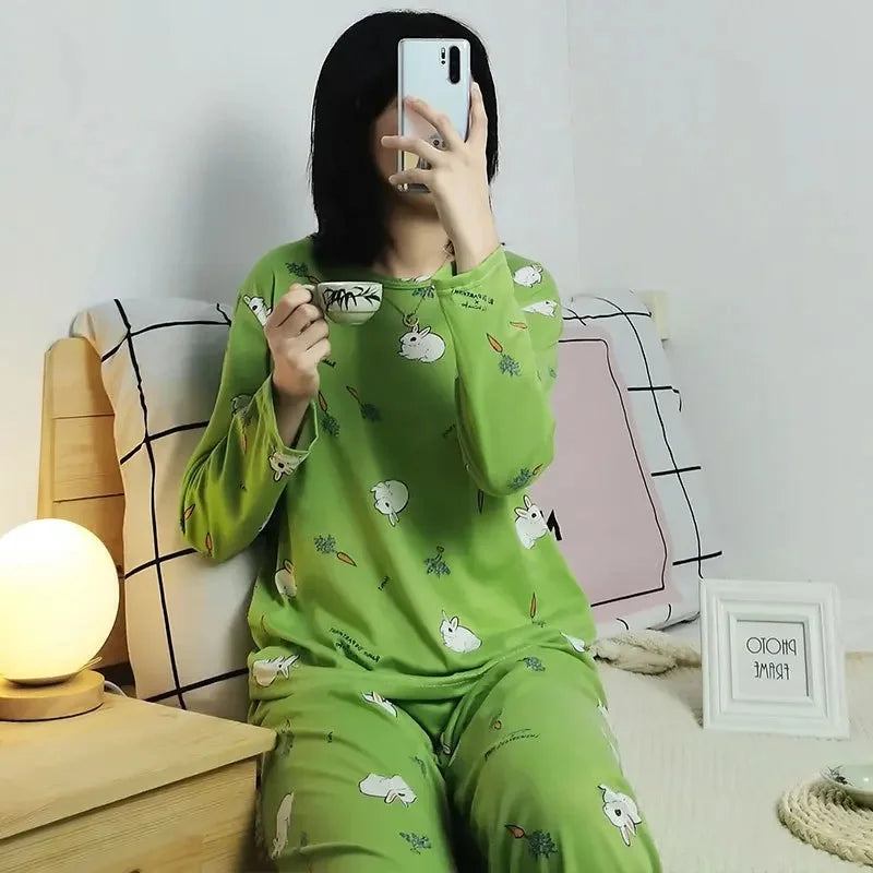 Pyjamas Mignons Coréens pour Femmes Courtes