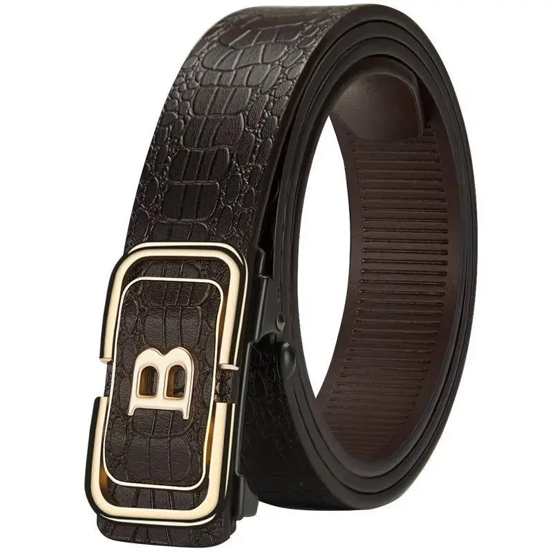 Ceinture Croco Auto pour Hommes - Élégance Décontractée