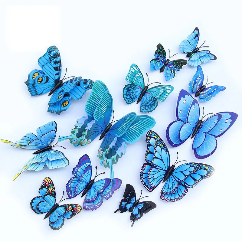 3D Butterfly Wall Decals - Colorful Home Decor Set