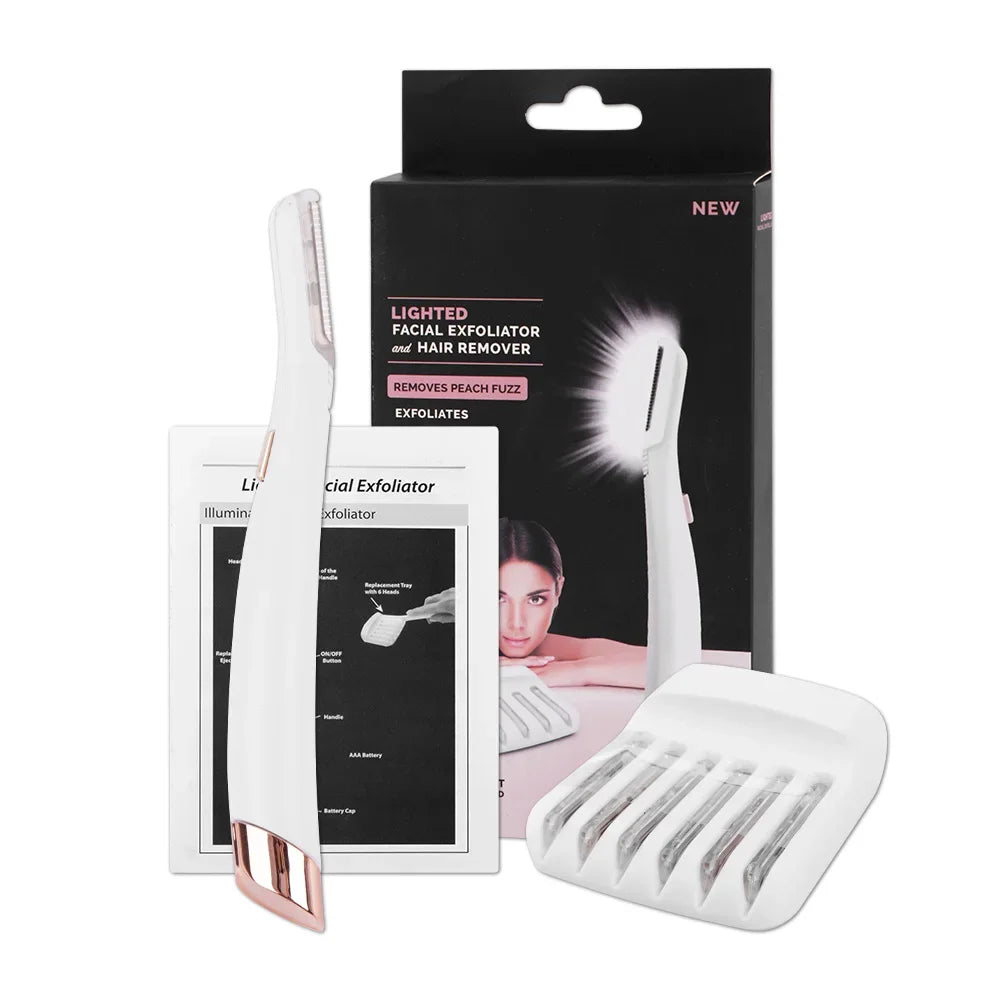 Rasoir Électrique LED pour Sourcils et Visage