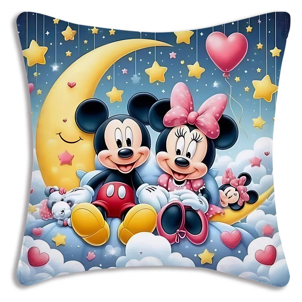 Kawaii Disney Duo: Mickey & Minnie Plush Pillow Covers