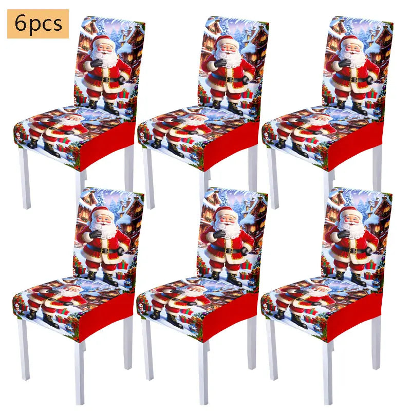 Ensemble Festif: Housses & Nappe de Noël Extensibles