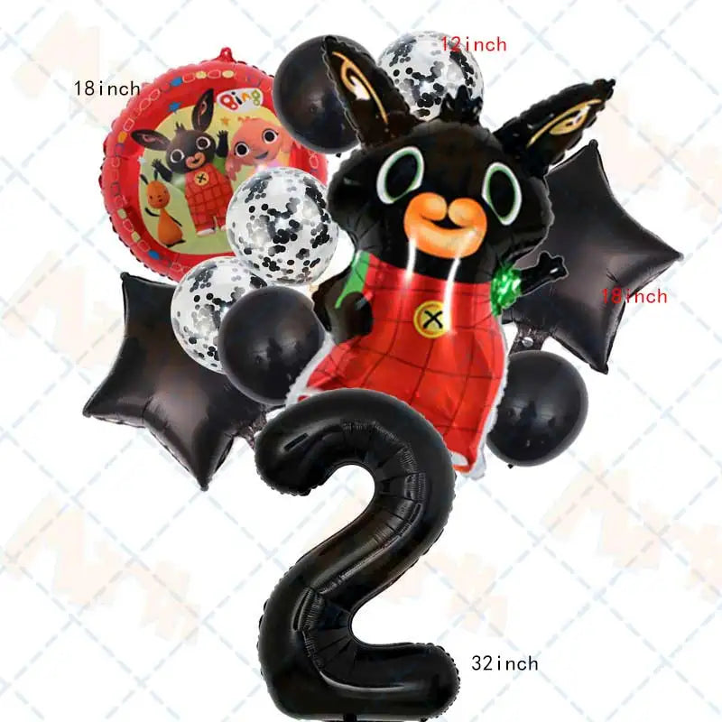 Fête Lapin Rouge et Noir