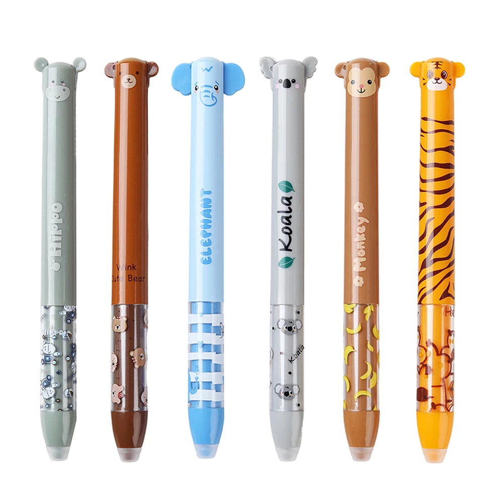 Stylos Gel Animaux 2 en 1 - 6/12 pièces