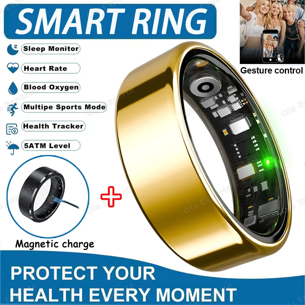 Smart Health Ring: Sleek Wellness Tracker