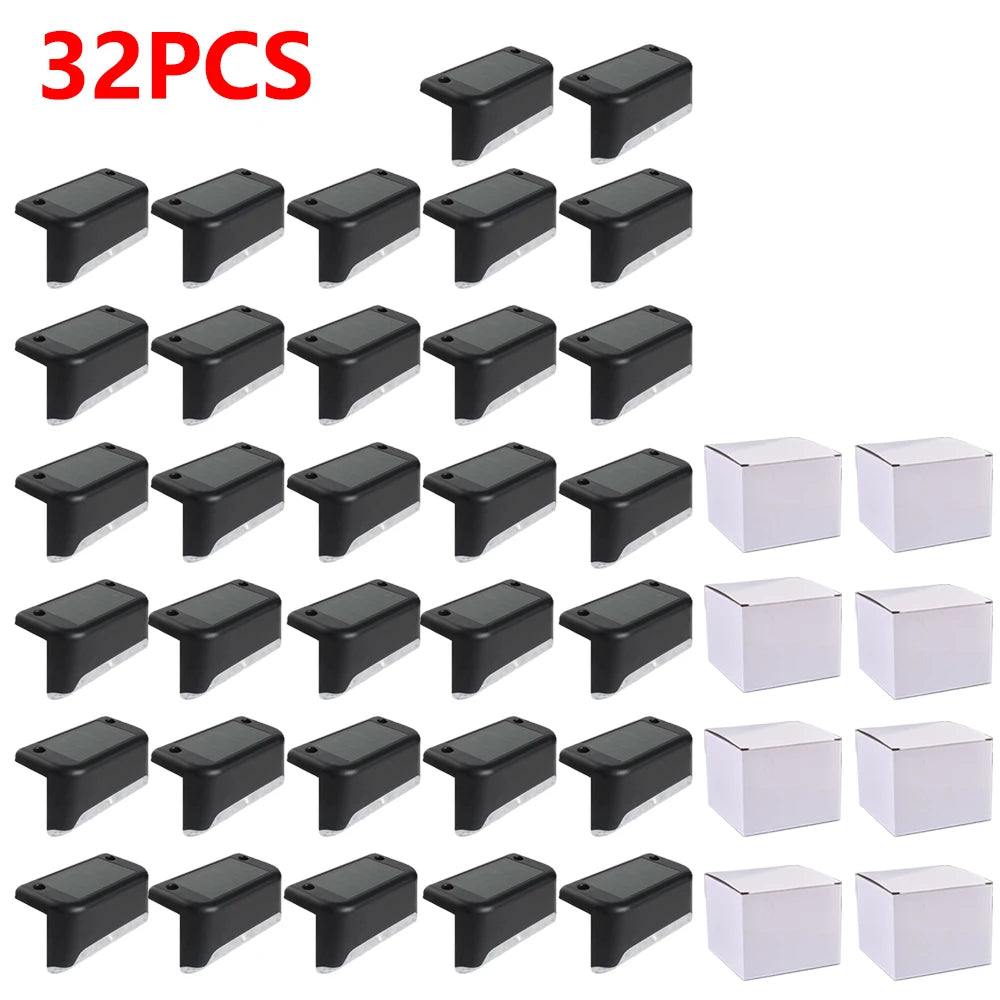 Lumière Solaire LED Escalier Blanc Chaud