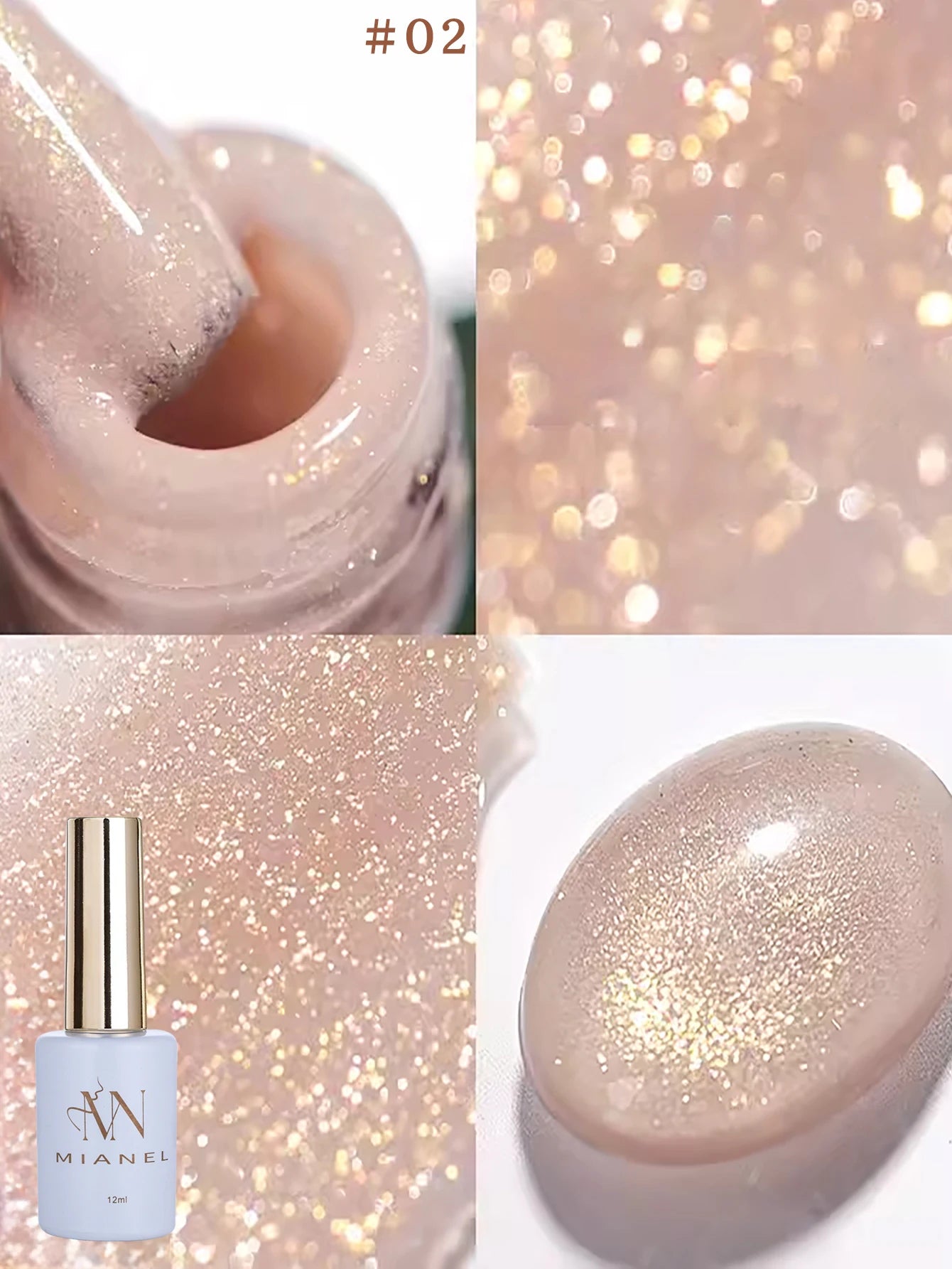 Gel Vernis Éclat Oolong 12 ml - MISS SHAKAN