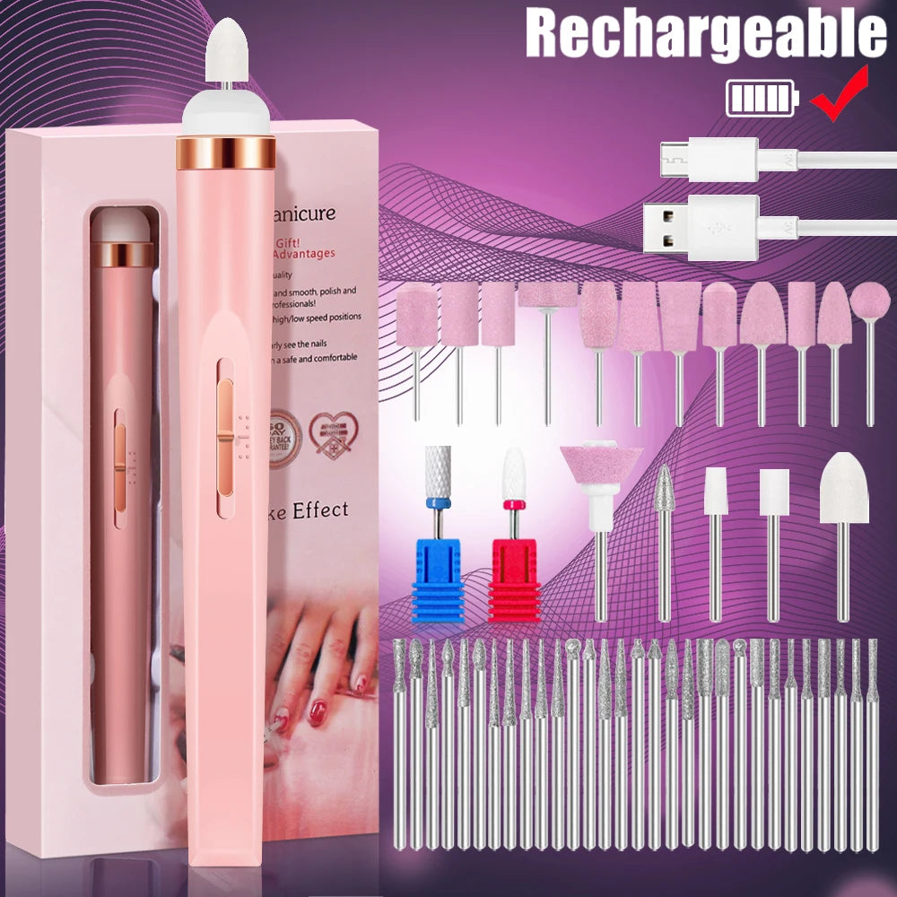 YIKOOLIN 5-in-1 USB Nail Drill & Manicure Kit