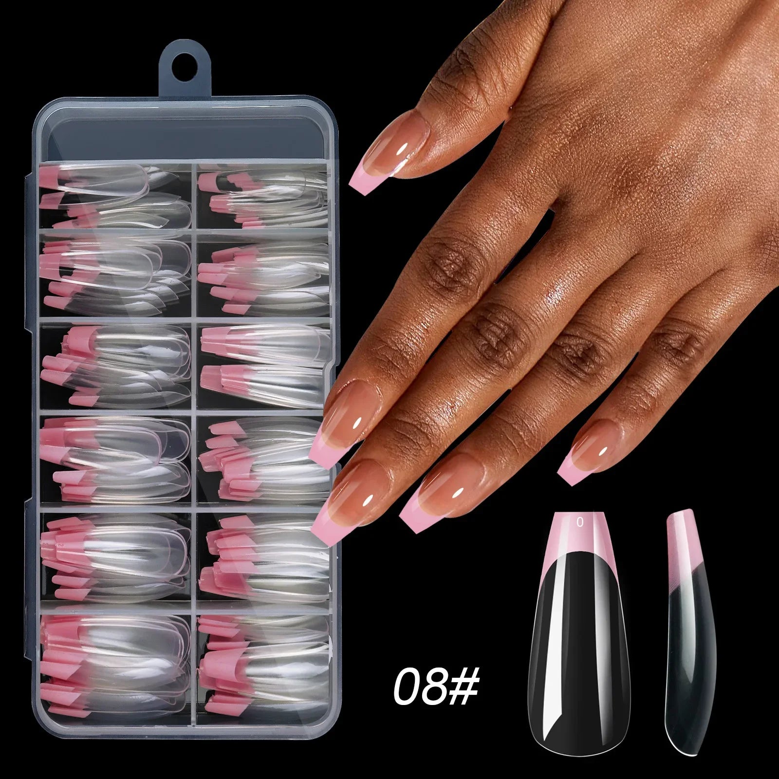 120 Ongles Acryliques Multicolores