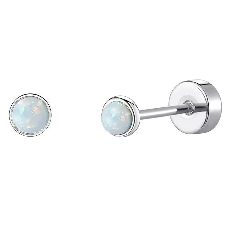Boucles d'oreilles Lune Cœur en Acier Inoxydable