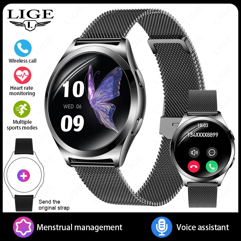 LIGE Smartwatch Femme Étanche & Connectée