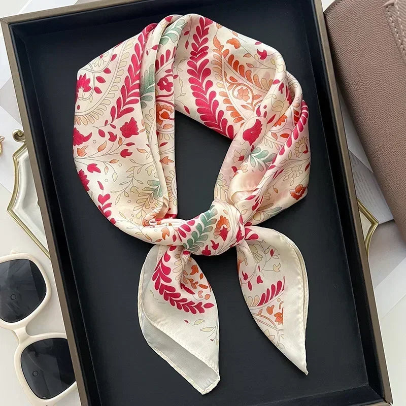 Foulard Luxe Satiné Équestre pour Femme